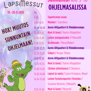 Sunnuntain Pääsylippu Pohjoisen LapsiMessut 2026